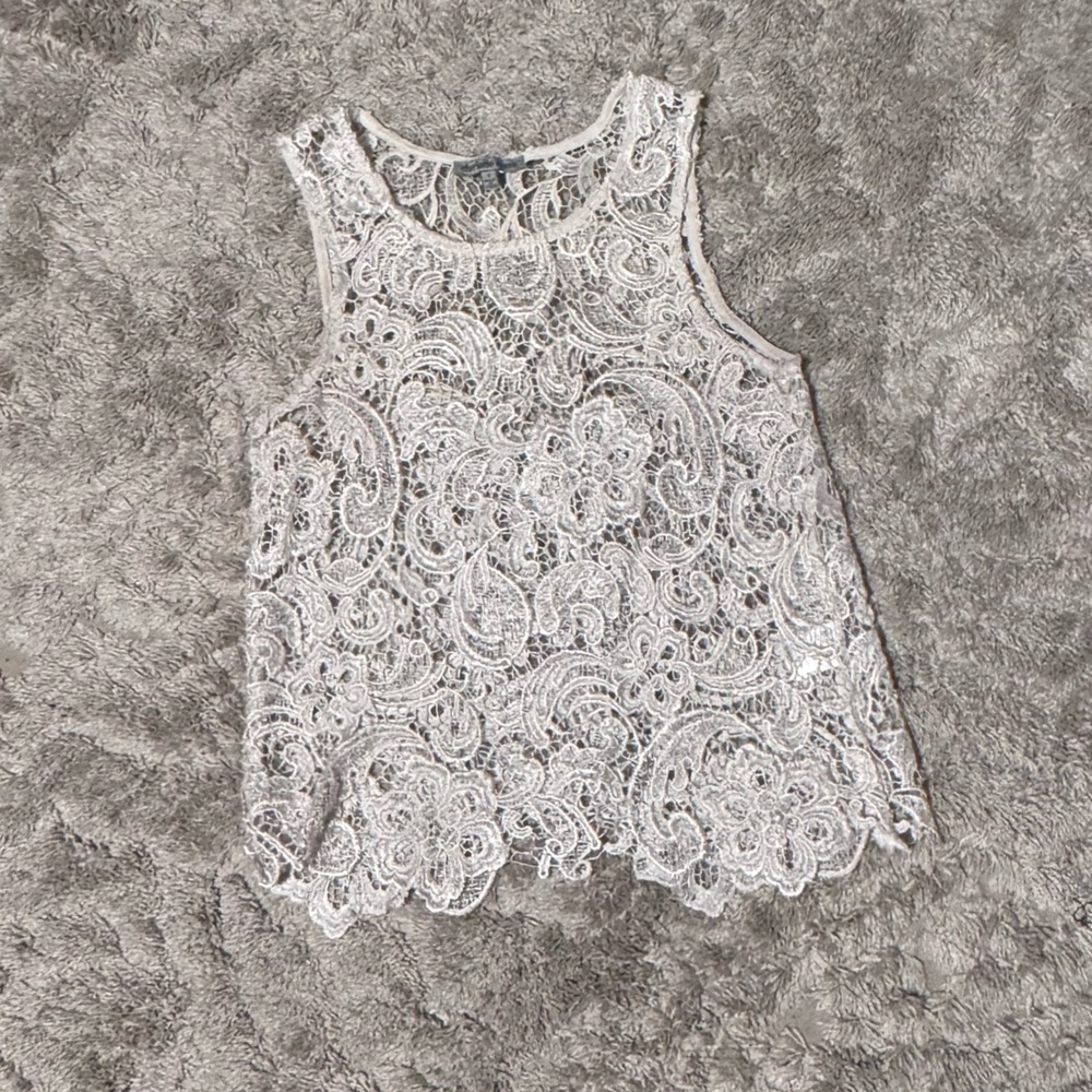 Charlotte Russe White Lace Top